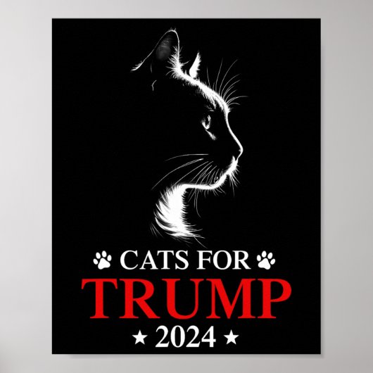 Katzen für Trump 2024-Wahlen machen Katzen wieder  Poster (Vorne)