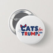 Katzen für Trump Button! Button (Vorne & Hinten)