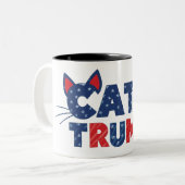Katzen für Trump Kaffee Tasse 2024 (Vorderseite Links)