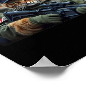 Katzen für Trump Mega Army American Flag Patriotic Poster (Ecke)