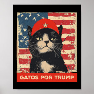Katzen Für Trump Spanisch Lustige Katze Politische Poster