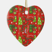 Katzen für Weihnachten Keramik Ornament (Rechts)