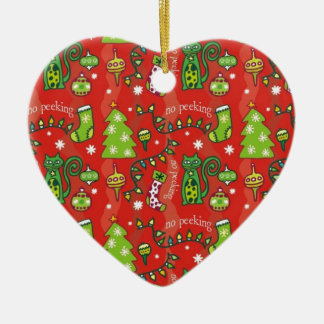 Katzen für Weihnachten Keramik Ornament