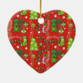 Katzen für Weihnachten Keramik Ornament (Hinten)