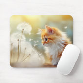 Katzen Furry Pet Tier Ruhe Friedlich Mousepad (Mit Mouse)
