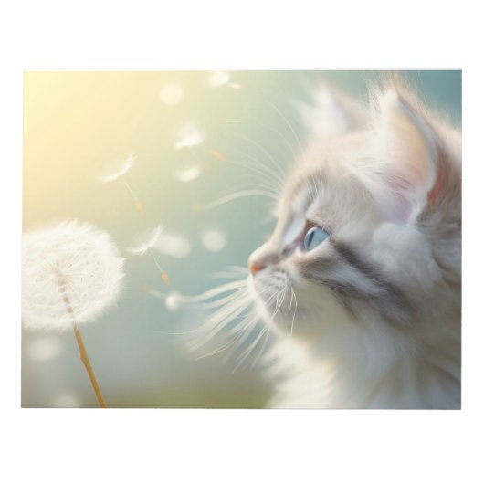 Katzen Furry Pet Tier Ruhe Friedlich Notizblock (Vorderseite)