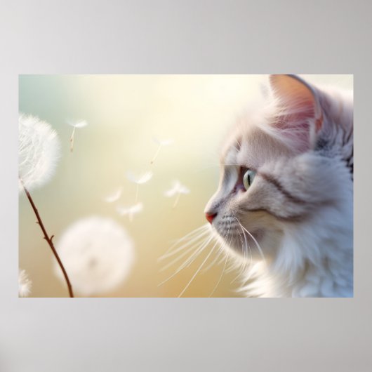 Katzen Furry Pet Tier Ruhe Friedlich Poster (Vorne)