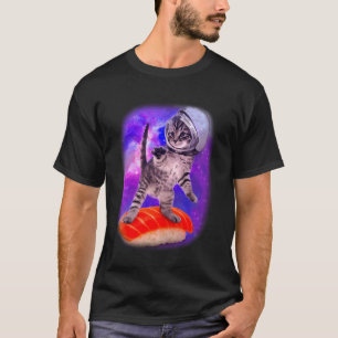 Katzen-Galaxie-Fliegendes-Sushi-Weltraum-Kitty-Abe T-Shirt