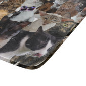 Katzen Galore, kleines Glas Schneidebrett (Ecke)