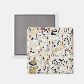 Katzen Galore Magnet (Vorderseite/Rückseite)