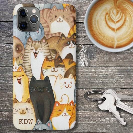 Katzen Galore Monogram Case-Mate iPhone Hülle