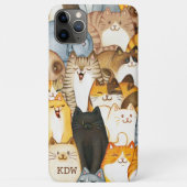 Katzen Galore Monogram Case-Mate iPhone Hülle (Rückseite)