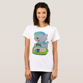 Katzen-Gamer-Controller T-Shirt (Vorne ganz)