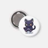 Katzen-Gamer Magnet (Vorderseite/Rückseite)