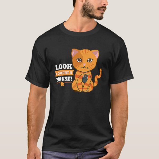 Katzen-Gamer-Player-Maus T-Shirt (Vorderseite)