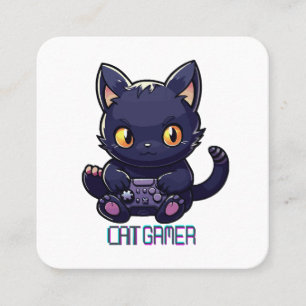 Katzen-Gamer Quadratische Visitenkarte