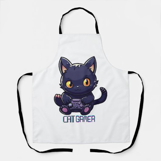 Katzen-Gamer Schürze (Vorderseite)