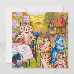 Katzen-Gartenparty Einladung