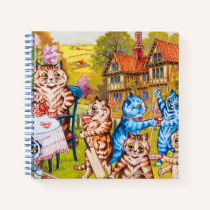 Katzen-Gartenparty Notizblock