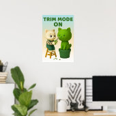 Katzen Gärtner Formschnitt Trimm Modus Surreal Poster (Heimbüro)