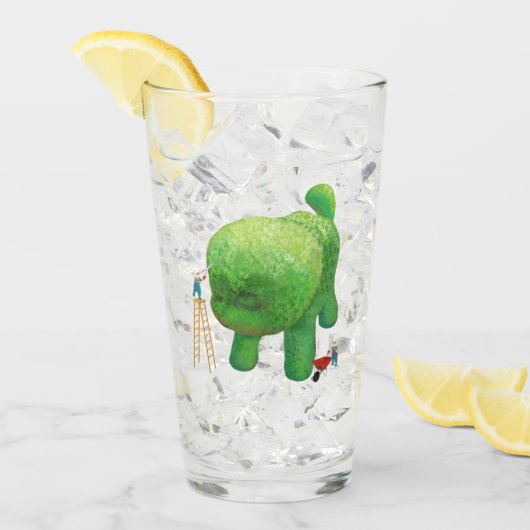 Katzen Gärtner Grüne Topiary-Tier Surreal Glas (Vorderseite Ice)