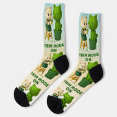Katzen-Gärtner-Topiary-Schnitt-Modus Surreal Socken (Linkes Detail)