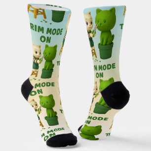 Katzen-Gärtner-Topiary-Schnitt-Modus Surreal Socken