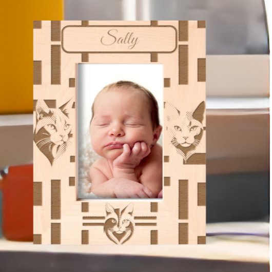 Katzen Geätzte Rahmen