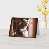 Katzen-Geburtstags-Karte Karte (Gelbe Blume)