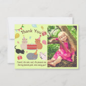 Katzen-Geburtstagsfeier Foto Danke Karte (Vorderseite)