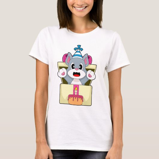 Katzen-Geburtstagskuchen T-Shirt (Vorderseite)
