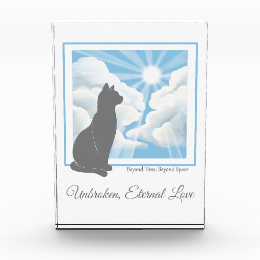 Katzen-Gedenk-Acryl-Fotoblock Fotoblock (Vorderseite)