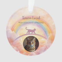 Katzen-Gedenk-Acryl-Ornament Regenbogenbrücke