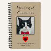 Katzen-Gedenkbuch Khaki Notizblock (Vorderseite)