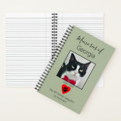 Katzen-Gedenkbuch Salbeigrün Notizblock (Innen)