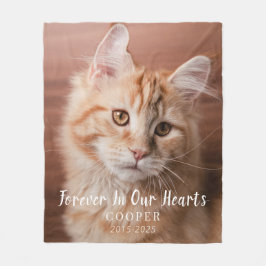 Katzen-Gedenkgeschenk | Andenken an verstorbene Ha Fleecedecke
