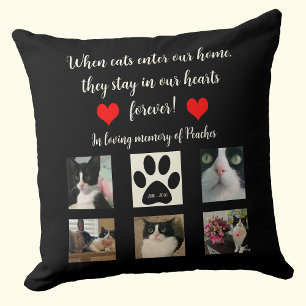 Katzen-Gedenkkissen mit Gedicht und Fotos Kissen