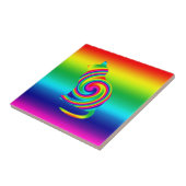 Katzen-geformte Regenbogen-Rotation Fliese (Seite)