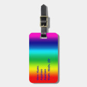 Katzen-geformte Regenbogen-Rotation Gepäckanhänger (Vorderseite vertikal)