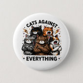 Katzen Gegen Button (Vorderseite)