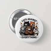 Katzen Gegen Button (Vorne & Hinten)
