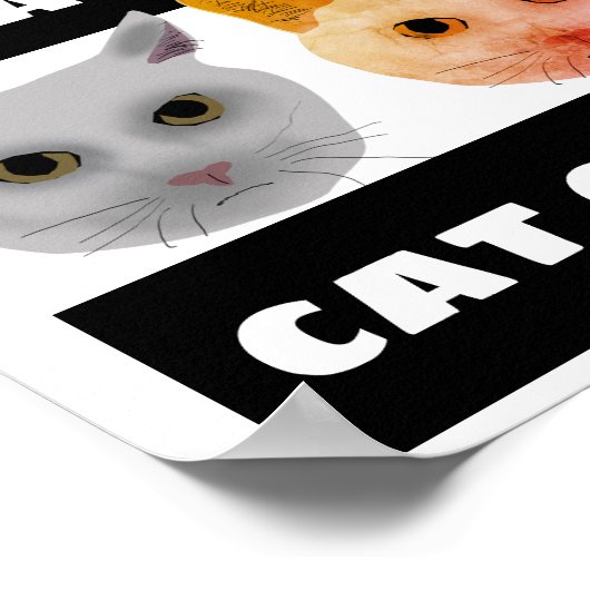 KATZEN GEGEN CAT-ANRUFE POSTER (Ecke)