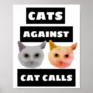 KATZEN GEGEN CAT-ANRUFE POSTER