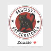 Katzen gegen Faschisten Aufkleber (Blatt)