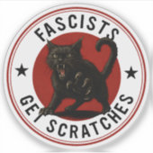 Katzen gegen Faschisten Aufkleber (Vorderseite)