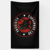 Katzen gegen Faschisten Banner (Vertikal)