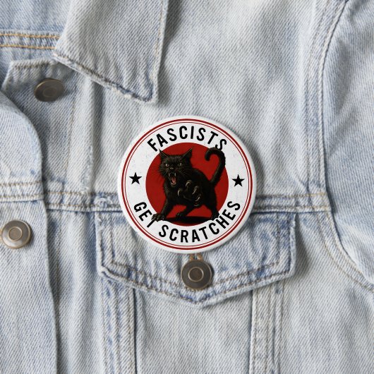 Katzen gegen Faschisten Button (Beispiel)