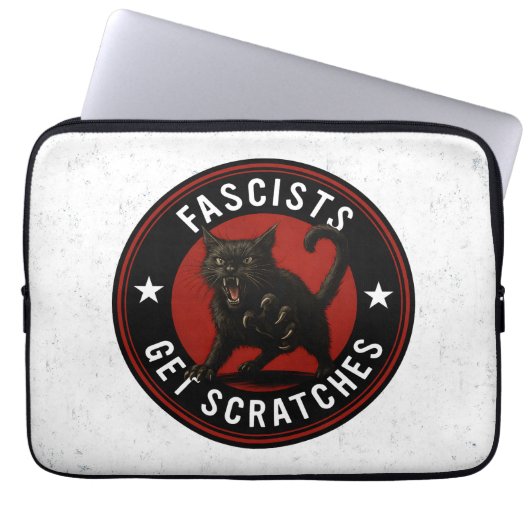Katzen gegen Faschisten Laptopschutzhülle (Vorderseite)