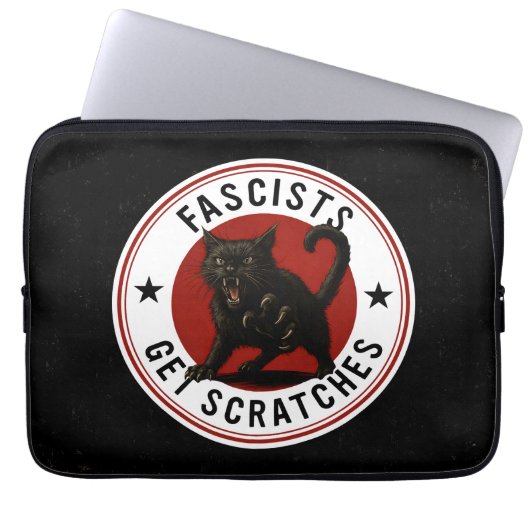 Katzen gegen Faschisten Laptopschutzhülle (Vorderseite)