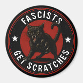 Katzen gegen Faschisten Magnet (Vorne)